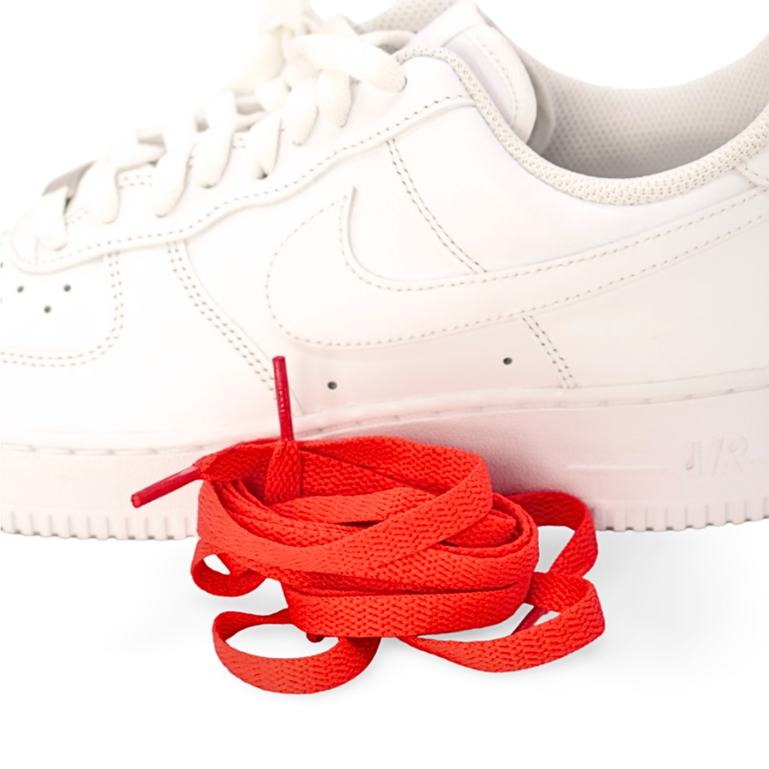 Red flat laces