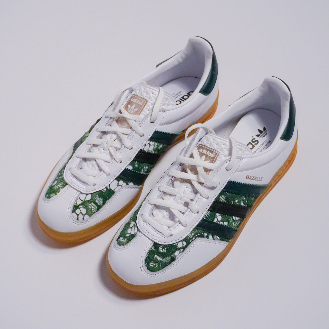 Green Blonde - Adidas Gazelle Custom Sneakers