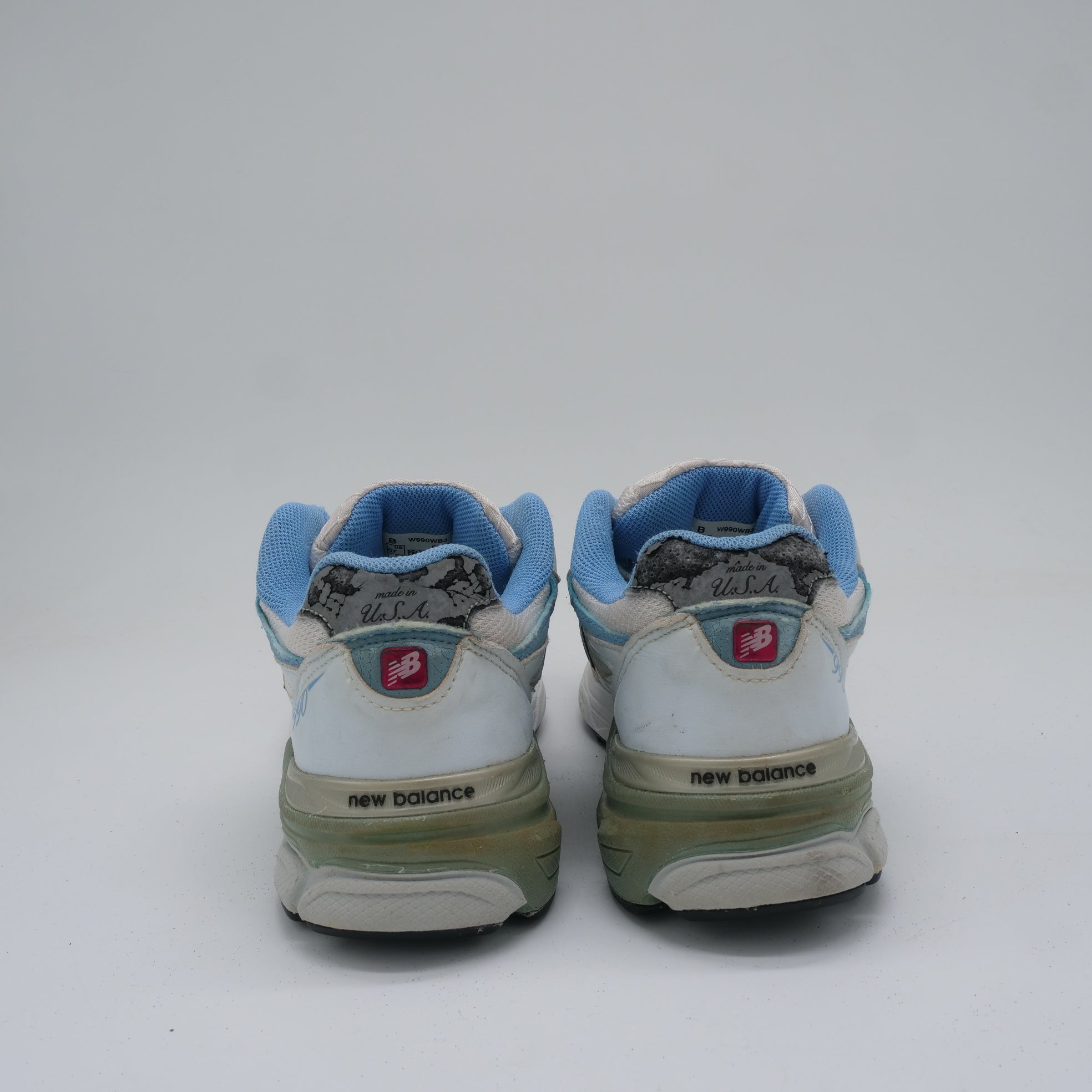New Balance 990v3 White Baby Blue - EU 37.5
