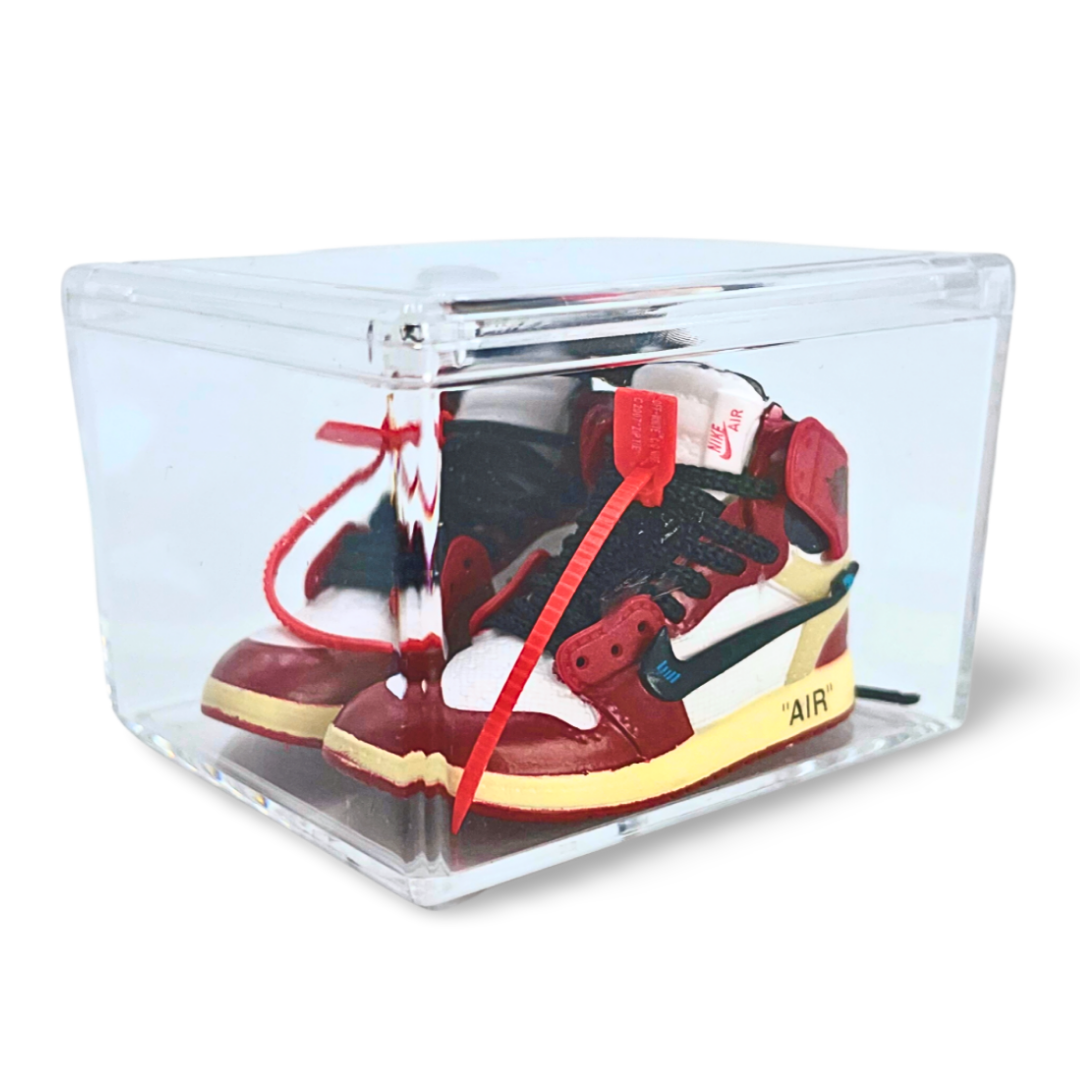 Miniature Sneakers - Nike Air Jordan 1 Off-White Chicago - black laced