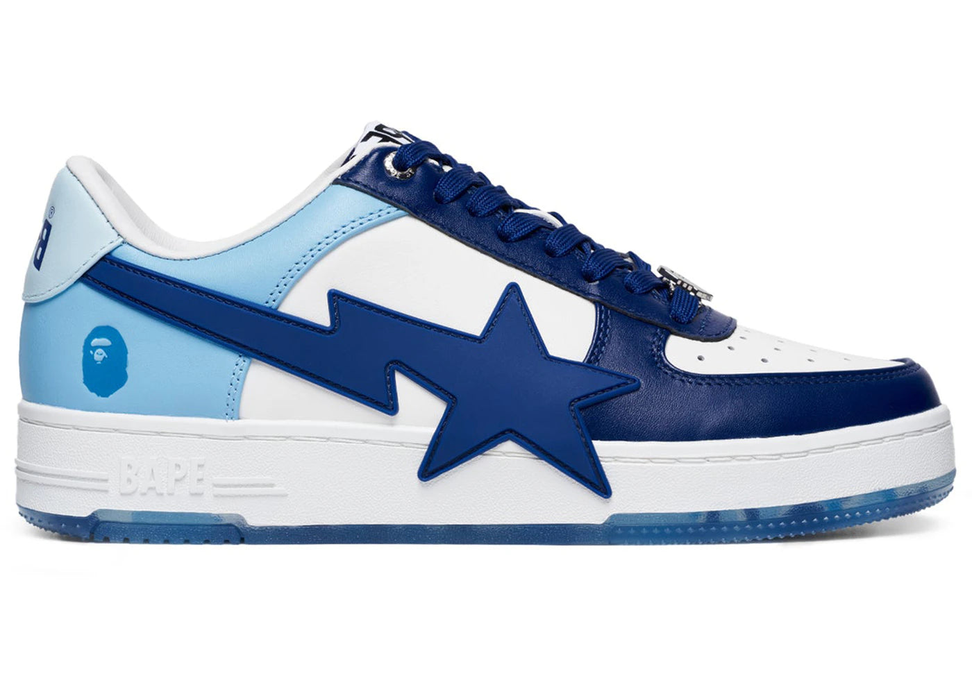 A Bathing Ape Bape Sta OS White Blue University Blue - 0ZXSHM191309NBLX